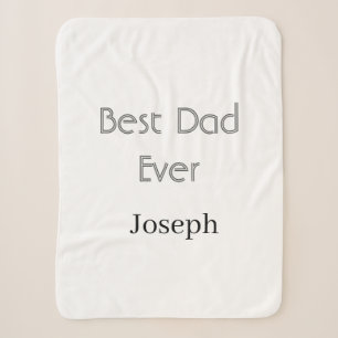 Beste papa ooit naam eenvoudig minimale vaderdag n sherpa deken