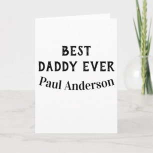 Beste papa ooit naam vet letter vaderdag tekst kaart