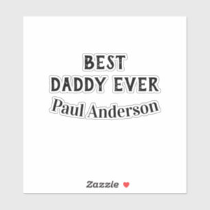 Beste papa ooit naam vet letter vaderdag tekst sticker