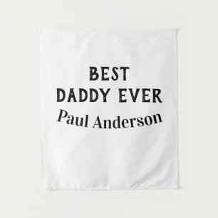 Beste papa ooit naam vet letter vaderdag tekst wandkleed