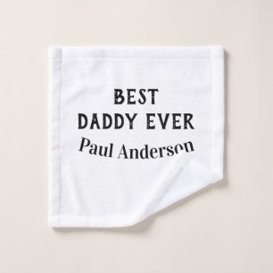 Beste papa ooit naam vet letter vaderdag tekst washandje