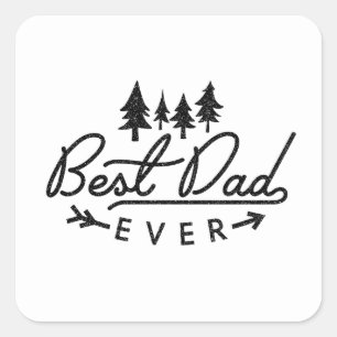 Beste papa ooit ooit cadeau vierkante sticker