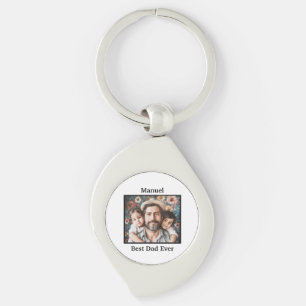 Beste papa ooit personaliseer sleutelhanger