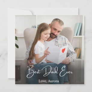 Beste Papa Ooit Persoonlijke Foto Feestdagenkaart