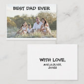 Beste papa ooit platte notitie Kaart Notitiekaartje (Voorkant / Achterkant)