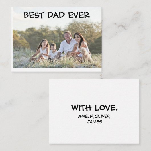 Beste papa ooit platte notitie Kaart Notitiekaartje (Voorkant / Achterkant)