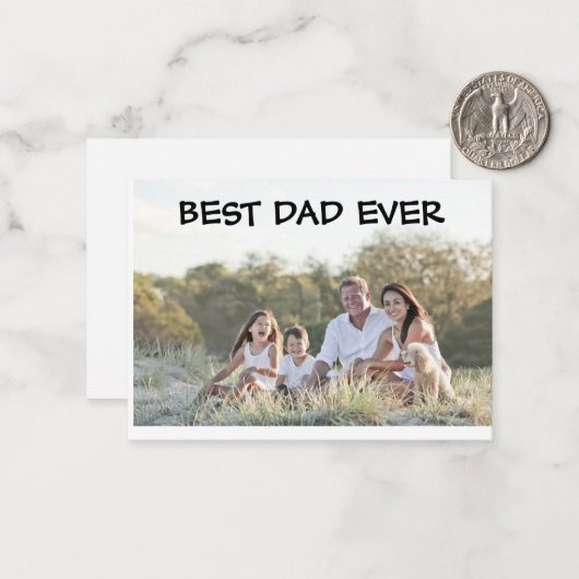 Beste papa ooit platte notitie Kaart Notitiekaartje (Voorkant / Achterkant in situ)