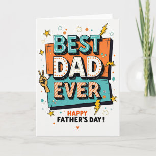 Beste Papa Ooit Pop Art Kaart