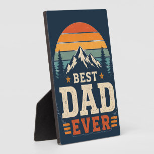 Beste Papa Ooit Retro Berg Plaque Bord Fotoplaat
