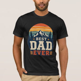 Beste Papa Ooit Retro Berg T-Shirt   Vintage Vet