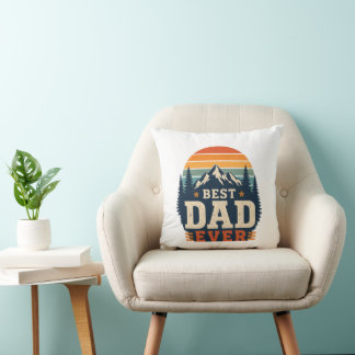 Beste Papa Ooit Retro Berg Worp Kussen
