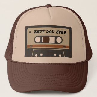 Beste papa ooit Retro Mixtape Minimalist Trucker Pet