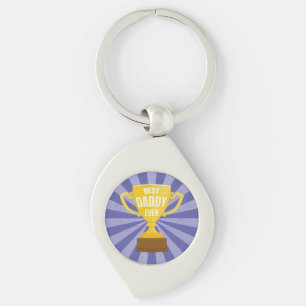 Beste papa ooit Retro Vaderdag Cool Trofee Beker Sleutelhanger