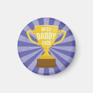 Beste papa ooit Retro Vaderdag Cool Trophy Cup Magneet