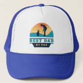 Beste papa ooit Retro Vaders Dag Golf Lover Trucker Pet (Voorkant)
