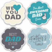 Beste papa ooit | Retro vadersdagstickers Sticker (Voorkant)