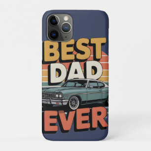 Beste Papa Ooit Retro Vintage Teal Muscle Car iPhone 11 Pro Hoesje