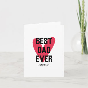 Beste Papa Ooit Roze Hart Vaderdag Kaart