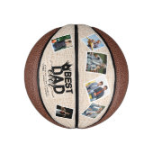 Beste papa ooit rustieke vaders dag foto collage basketbal (Verticaal)