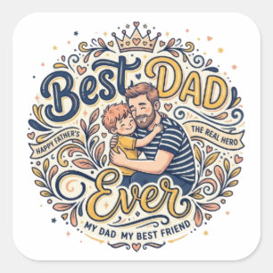Beste Papa Ooit Schattige Familie Liefde Sticker