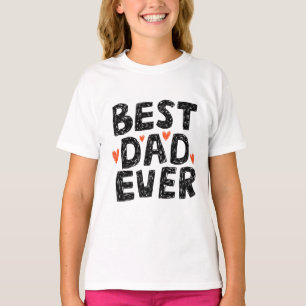 Beste Papa Ooit Schattige Met De Hand Getekende Ty T-shirt