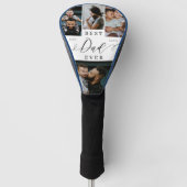 Beste papa ooit script Vaderdag fotocollage Golfheadcover (Voorkant)