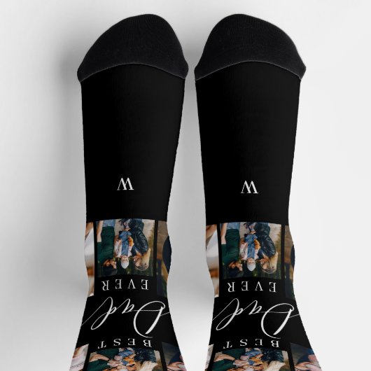 Beste papa ooit script Vaderdag fotocollage Sokken (Top)