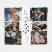 Beste papa ooit script vaders dag fotocollage fleece deken (Voorkant (Horizontaal))