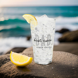 Beste papa ooit sinds 20XX Modern Simple Preppy Glas