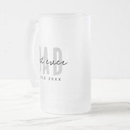 Beste papa ooit sinds 20XX Modern Simple Preppy Matglas Bierpul (Voorkant links)