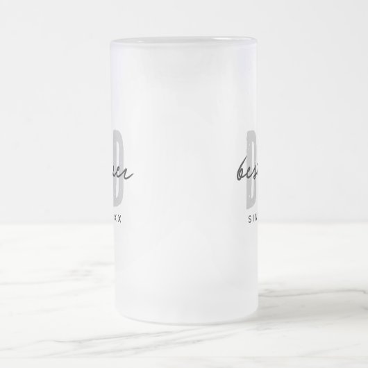 Beste papa ooit sinds 20XX Modern Simple Preppy Matglas Bierpul (Center)