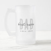Beste papa ooit sinds 20XX Modern Simple Preppy Matglas Bierpul (Links)