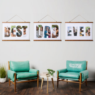 Beste papa ooit | Sjabloon voor fotocollage Hangend Wandkleed