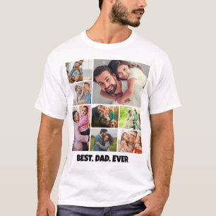 Beste Papa Ooit – Sjabloon voor fotocollage met 8 T-shirt