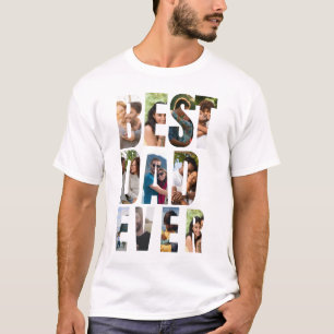 Beste papa ooit Sjabloon voor fotocollage T-shirt