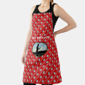 BESTE PAPA OOIT Stopteken Zwart / Rood en Wit Schort (Insitu)