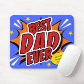 Beste Papa Ooit Strip Superheld Vaderdag Muismat (Met muis)