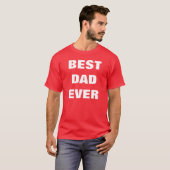 Beste papa ooit T-shirt - rood wit kleur T - shirt (Voorkant volledig)