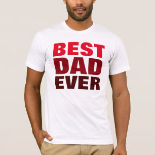Beste Papa Ooit T-Shirt Rood Wit Vaderdag Gift
