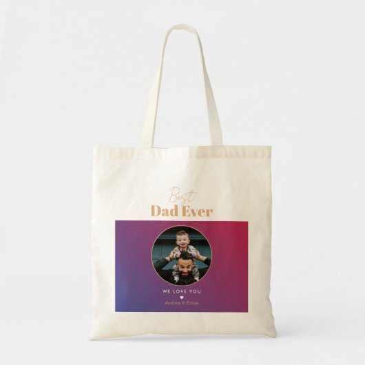 Beste papa ooit tote bag (Voorkant)