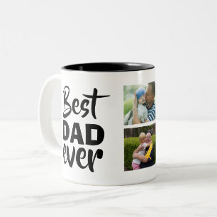 Beste papa ooit Twee Foto Tweekleurige Koffiemok