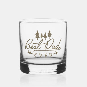 Beste papa ooit typografie met bomen whisky glas
