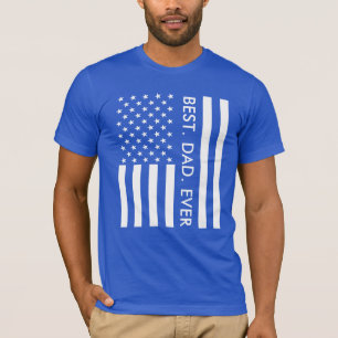 Beste papa ooit typografie Vlag Vaderdag T-shirt
