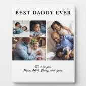 Beste papa ooit Vaderdag 4 fotocollage Fotoplaat (Voorkant)