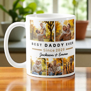 Beste papa ooit Vaderdag 5 fotocollage Koffiemok