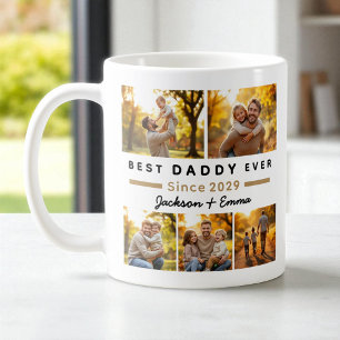 Beste papa ooit Vaderdag 5 fotocollage Koffiemok