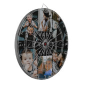 Beste papa ooit | Vaderdag 6 Foto-collage Dartbord (Voorkant Links)