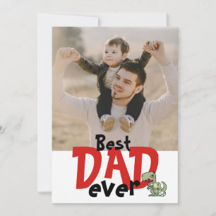 Beste Papa Ooit Vaderdag Baby Jongen Foto Kaart
