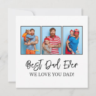 Beste Papa Ooit Vaderdag Cadeau Kinderen Foto Coll Feestdagenkaart