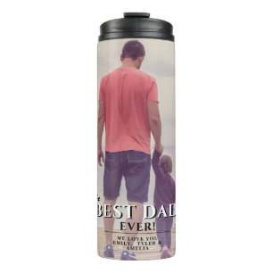 Beste Papa Ooit Vaderdag Familie Foto Thermosbeker